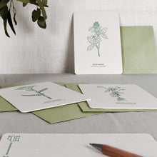 LETTERPRESS KAART - set van 5 incl. enveloppes